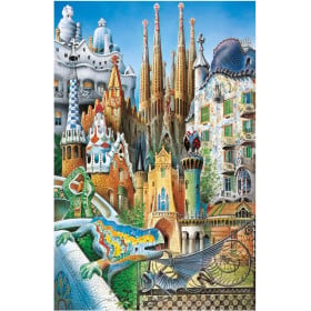 Puzzle Collage Gaudi Miniature 1000 Pzs De Educa Borras 2