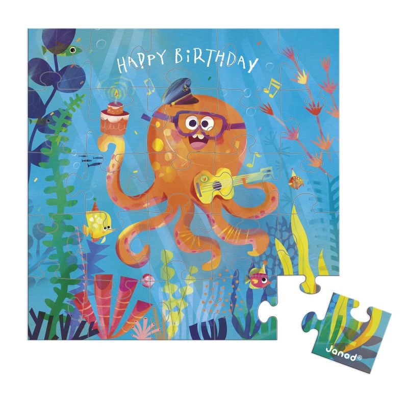 Tarjeta Puzle Cumpleaños Pulpo