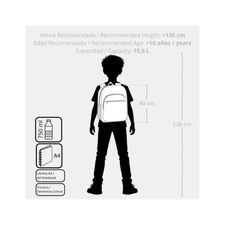 Mochila Offside Negra 40 Cm