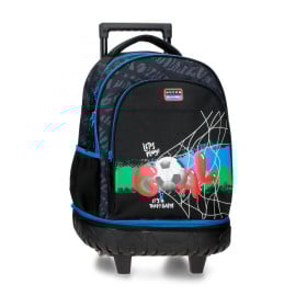 Mochila Offside Negra Con Carro 43 Cm De Joumma Bags