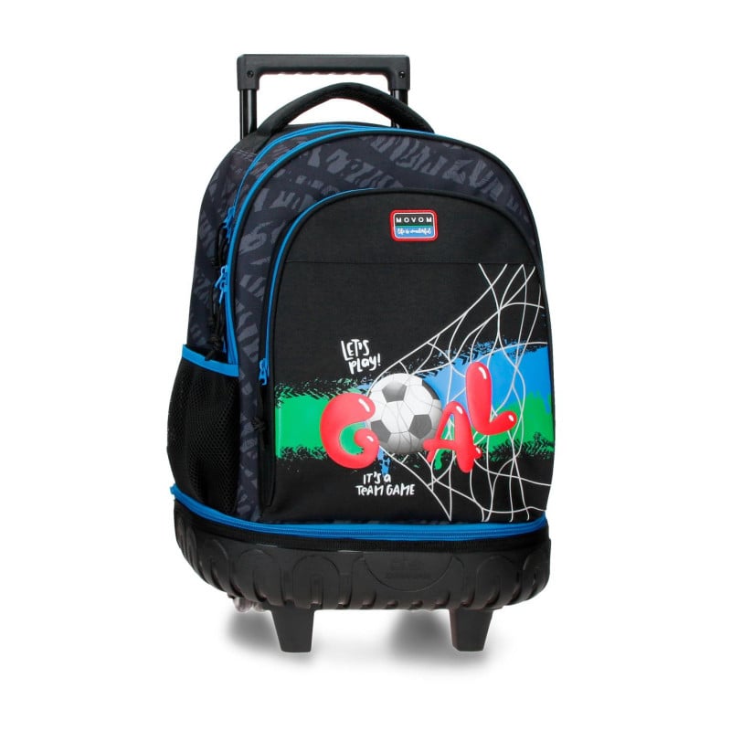 Mochila Offside Negra Con Carro 43 Cm De Joumma Bags