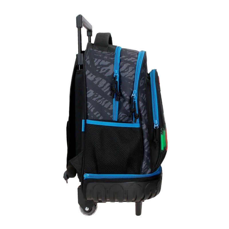 Mochila Offside Negra Con Carro 43 Cm
