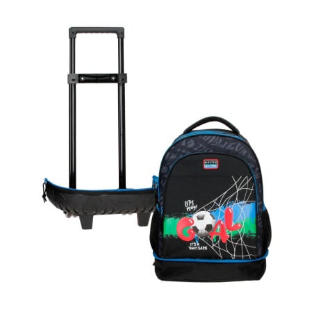 Mochila Offside Negra Con Carro 43 Cm