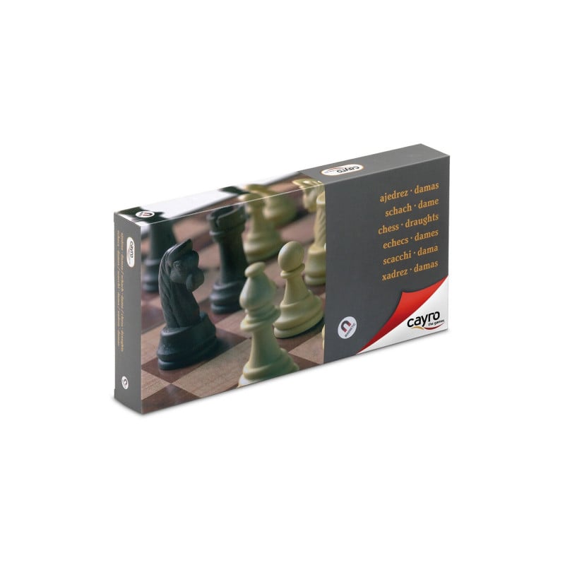 Ajedrez-Damas Magnético Grande 32X32 Cm
