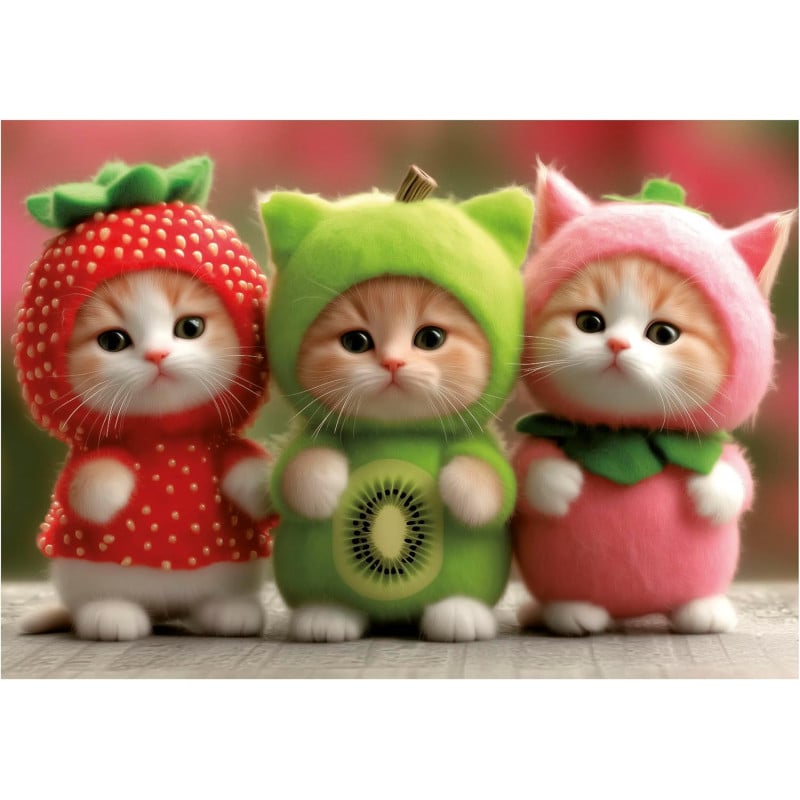 Puzzle Gatitos Frutales 200 Pzs