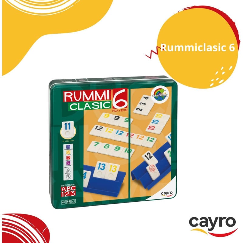 Rummi Clásico 6 Jugadores Caja Lata