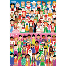 Puzzle Niñas De Europa Y Asia 2x100 Pzs De Educa Borras 2