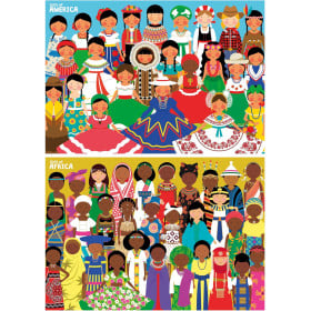 Puzzle Niñas De América Y África 2x100 Pzs De Educa Borras 2