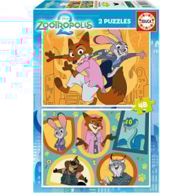 Puzzle Zootrópolis 2 2x48 Pzs