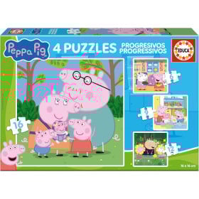 Puzzle Progresivo Peppa Pig 6/9/12/16 Pzs