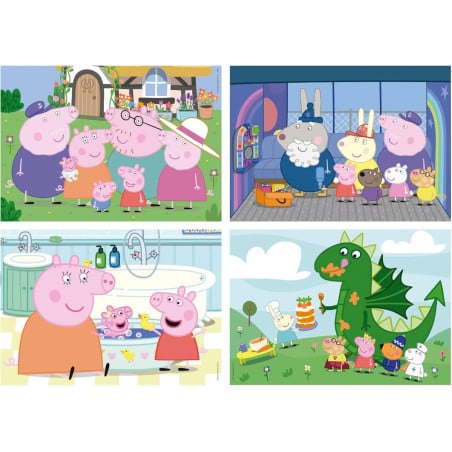 Puzzle Múltiple Peppa Pig 20/40/60/80 Pzs