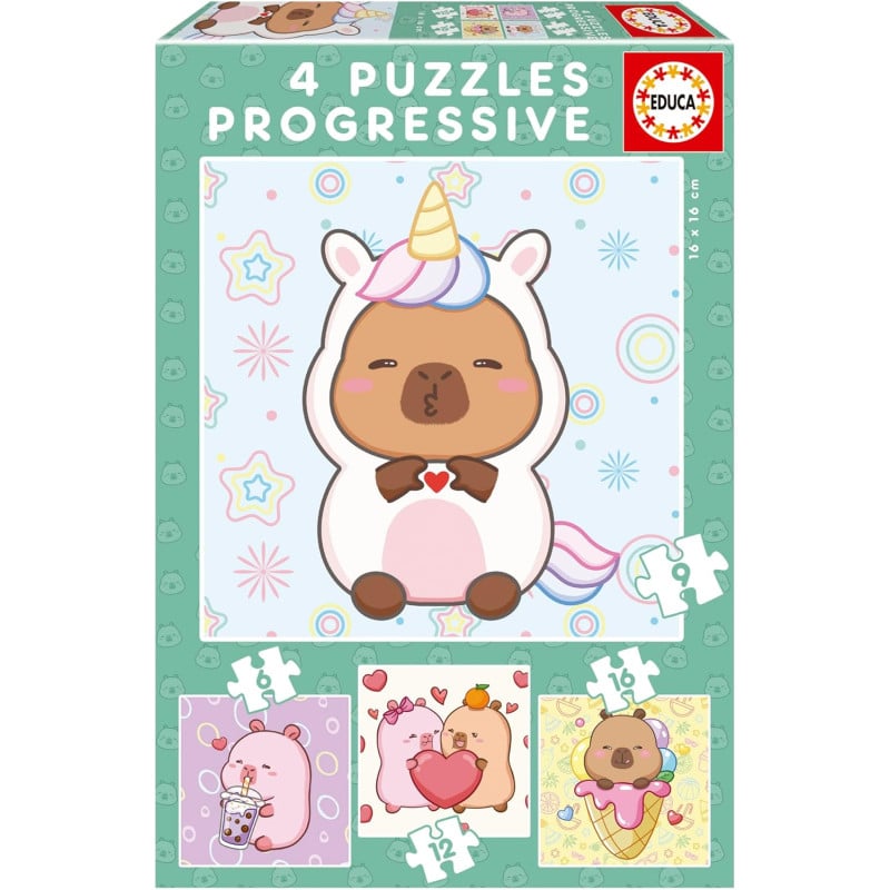 Puzzle Progresivo Capyfun 6/9/12/16 Pzs De Educa Borras