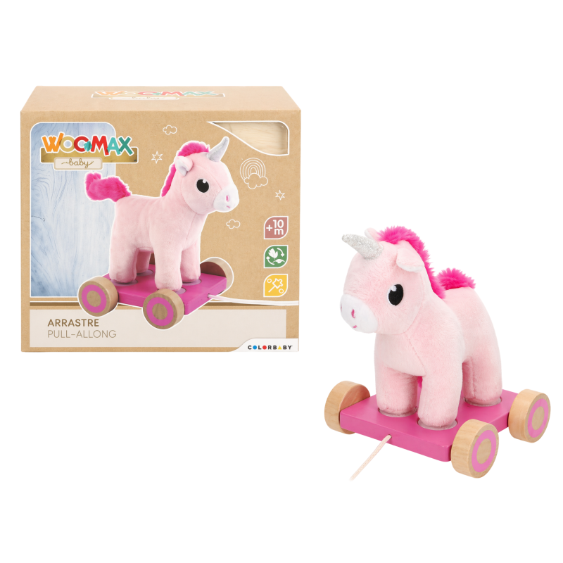 Woomax Peluche Unicornio De Arrastre De Colorbaby