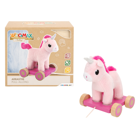 Woomax Peluche Unicornio De Arrastre De Colorbaby