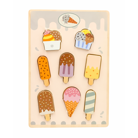 Woomax Puzzle De Madera Helados De Colorbaby