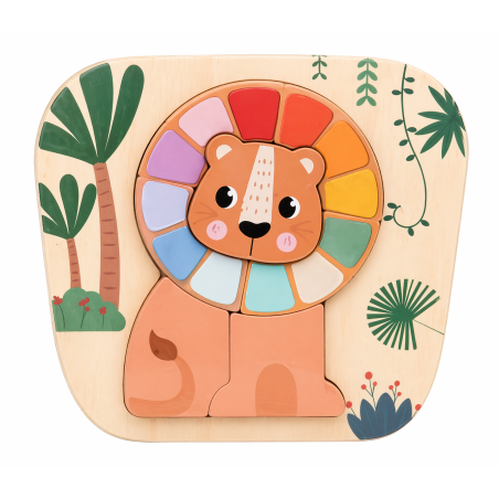 Woomax Puzzle De Madera Animales Surtido De Colorbaby