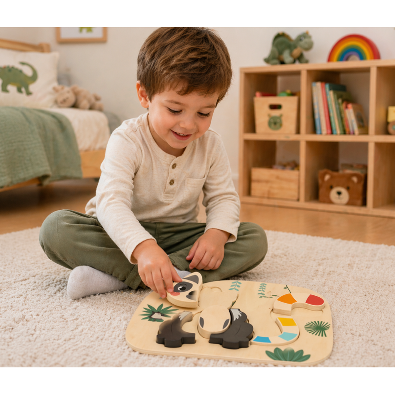 Woomax Puzzle De Madera Animales Surtido