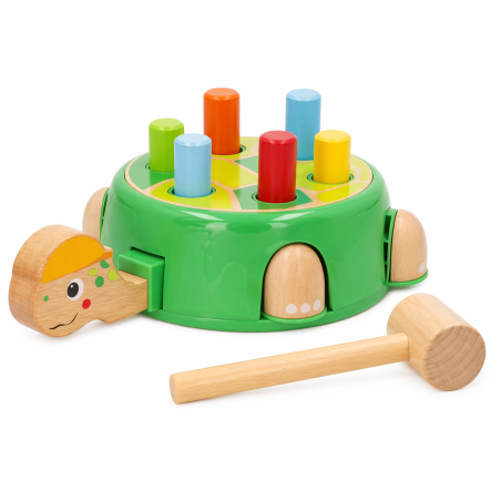 Woomax Tortuga De Madera Con Martillo