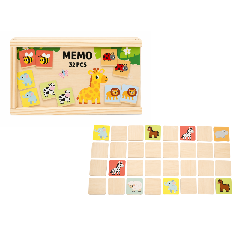 Woomax Memory Animales De Madera De Colorbaby