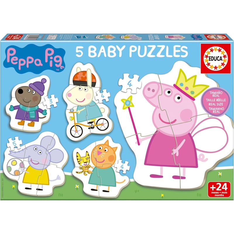 Puzzle Baby Peppa Pig 3/4/5 Pzs De Educa Borras