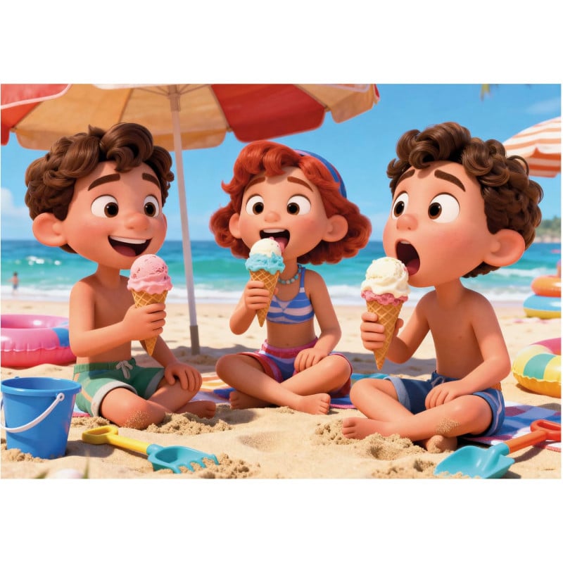 Puzzle Múltiple Día De Playa 20/40/60/80 Pzs