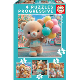 Puzzle Progresivo Ositos 12/16/20/25 Pzs De Educa Borras