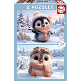 Puzzle Pingüinos Adorables 2x20 Pzs De Educa Borras