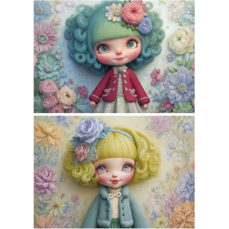 Puzzle Chicas Florales 2x100 Pzs