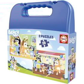Puzzle Maleta Bluey Y Su Familia 2x20 Pzs