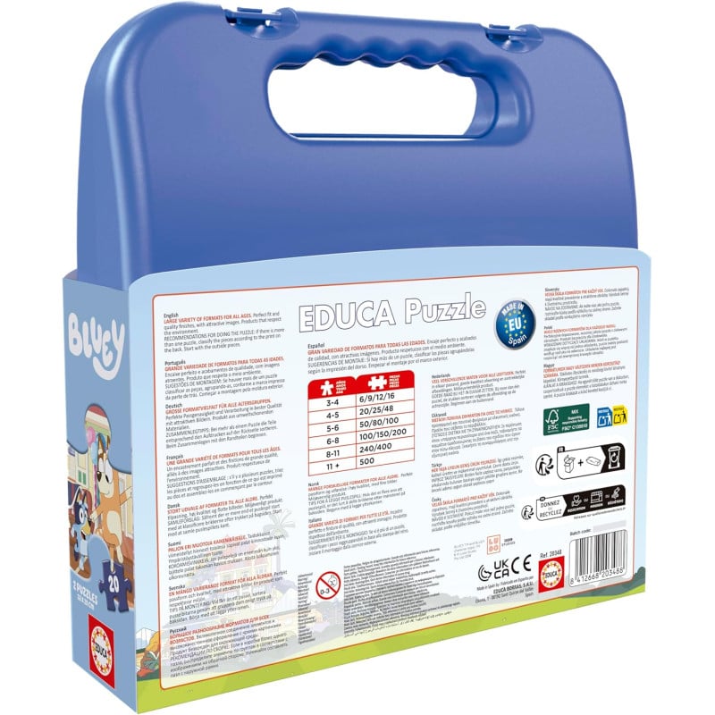 Puzzle Maleta Bluey Y Su Familia 2x20 Pzs