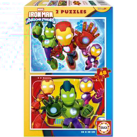 Puzzle Iron Man And Friends 2x48 Pzs De Educa Borras
