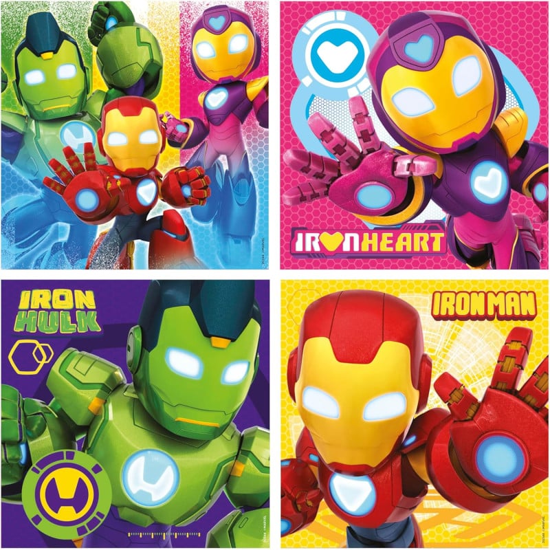 Puzzle Progrresivo Maleta Iron Man And Friends 6/9/12/16 Pzs