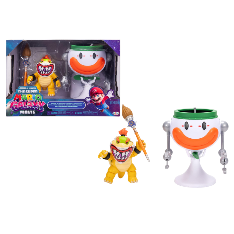 Super Mario Galaxy Set Bowser Jr. Con El Coche Payaso De Toy Planet