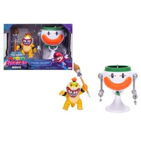 Super Mario Galaxy Set Bowser Jr. Con El Coche Payaso De Toy Planet