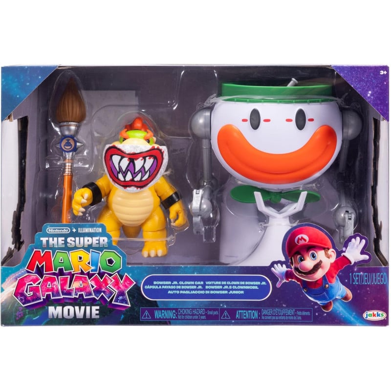 Super Mario Galaxy Set Bowser Jr. Con El Coche Payaso