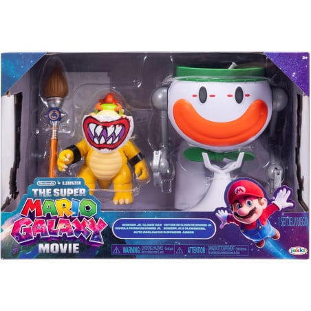 Super Mario Galaxy Set Bowser Jr. Con El Coche Payaso