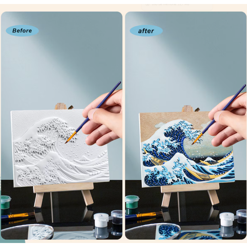 Pintura En Relieve La Gran Ola De Kanagawa