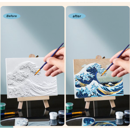 Pintura En Relieve La Gran Ola De Kanagawa