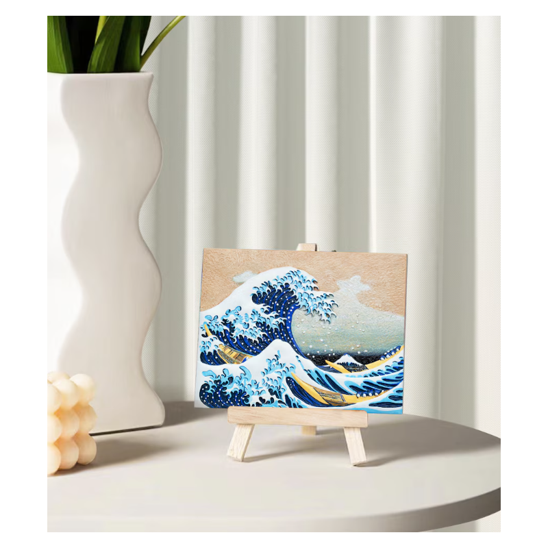 Pintura En Relieve La Gran Ola De Kanagawa