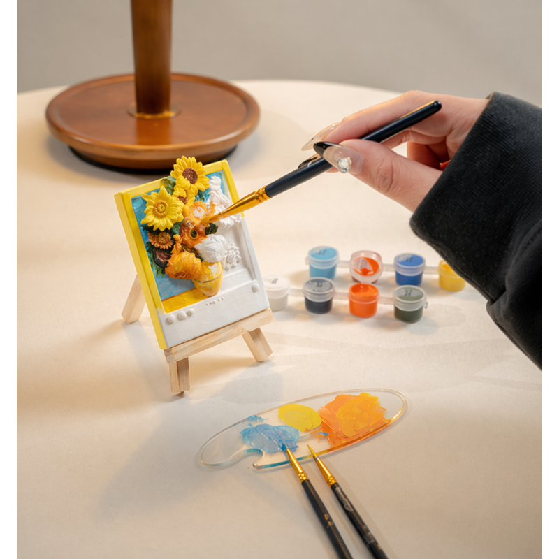 Pintura En Relieve Girasoles
