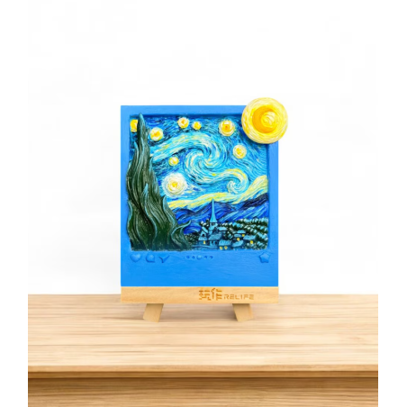 Pintura En Relieve La Noche Estrellada De Van Gogh