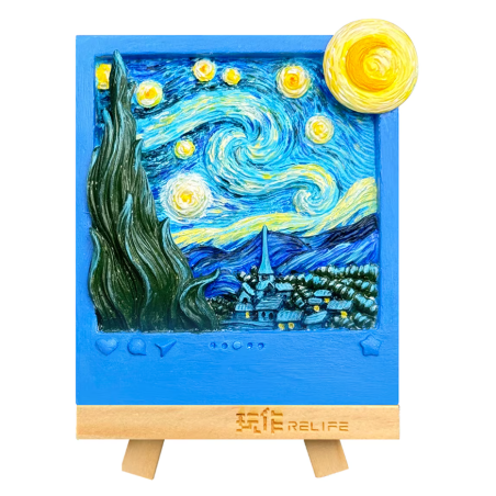 Pintura En Relieve La Noche Estrellada De Van Gogh