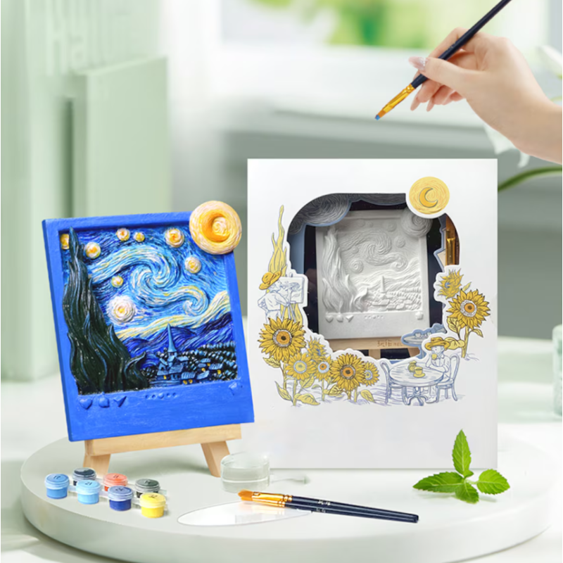 Pintura En Relieve La Noche Estrellada De Van Gogh