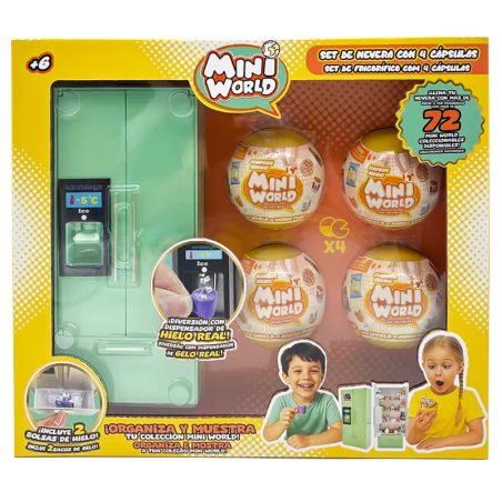 Mini World Set Nevera Con 4 Cápsulas