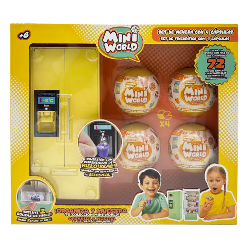 Mini World Set Nevera Con 4 Cápsulas