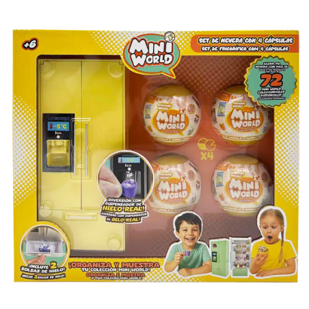 Mini World Set Nevera Con 4 Cápsulas