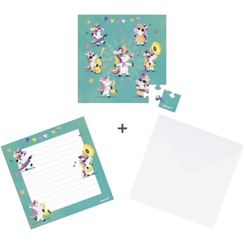 Janod Tarjeta Puzle Fiesta De Unicornios