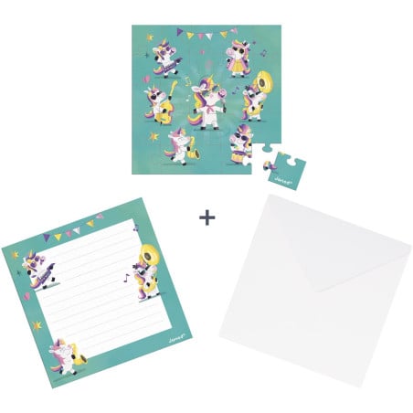 Janod Tarjeta Puzle Fiesta De Unicornios