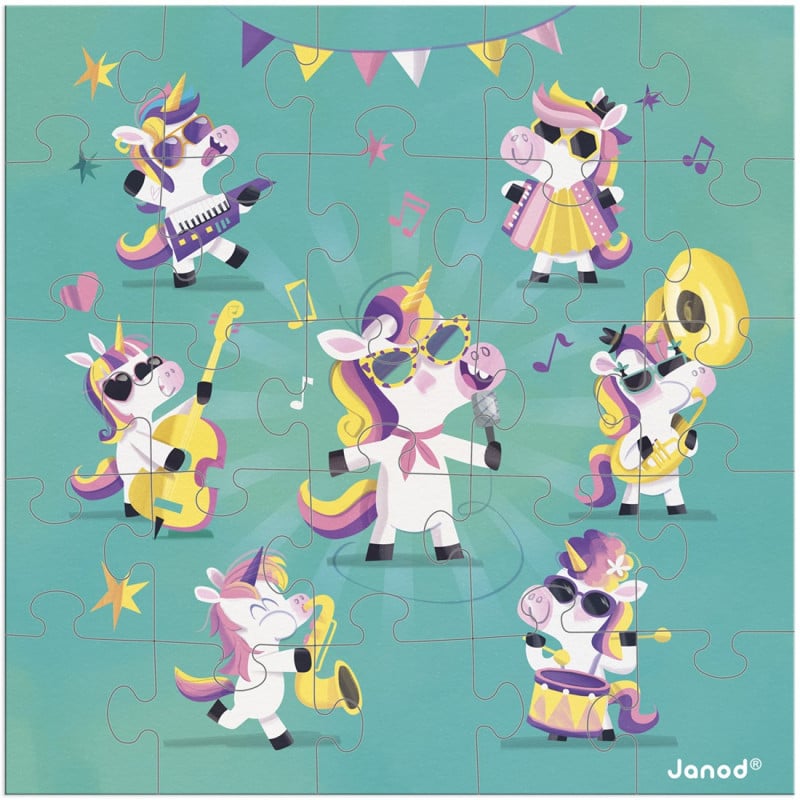 Janod Tarjeta Puzle Fiesta De Unicornios