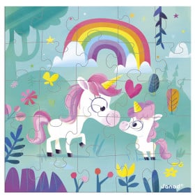 Janod Tarjeta Puzle Mamá Unicornio Y Su Bebé